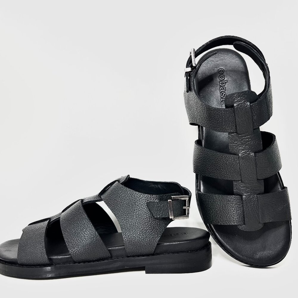Vera combat platform sandal Black